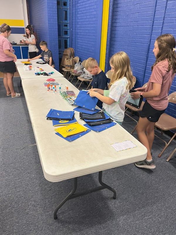 Kids Krew packing pouches, 2023.