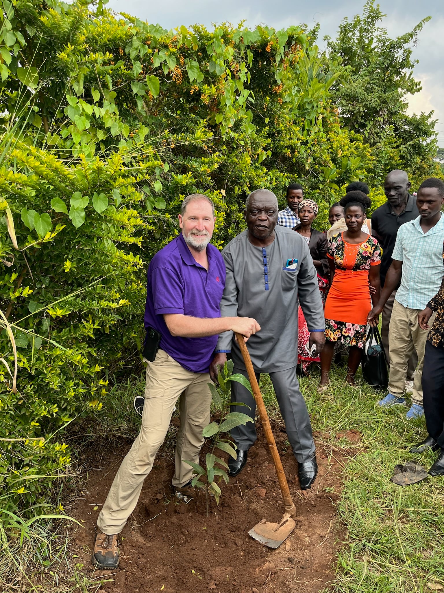 Tree planting with Pastor David, 2024.