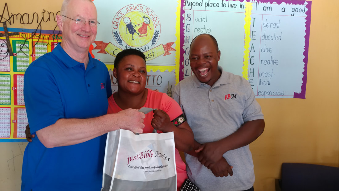 A gift day at Grace Junior School, 2018.